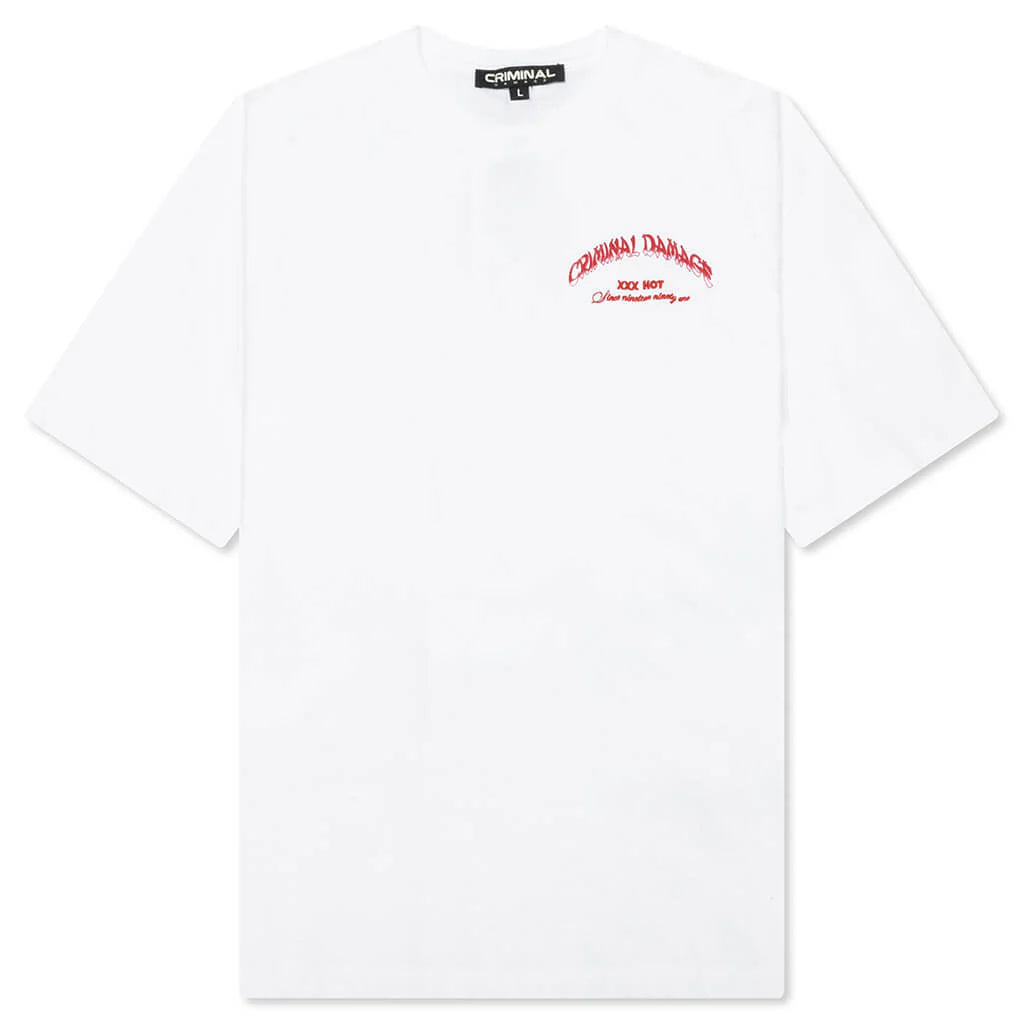 Hot Wings T Shirt Ecru Red