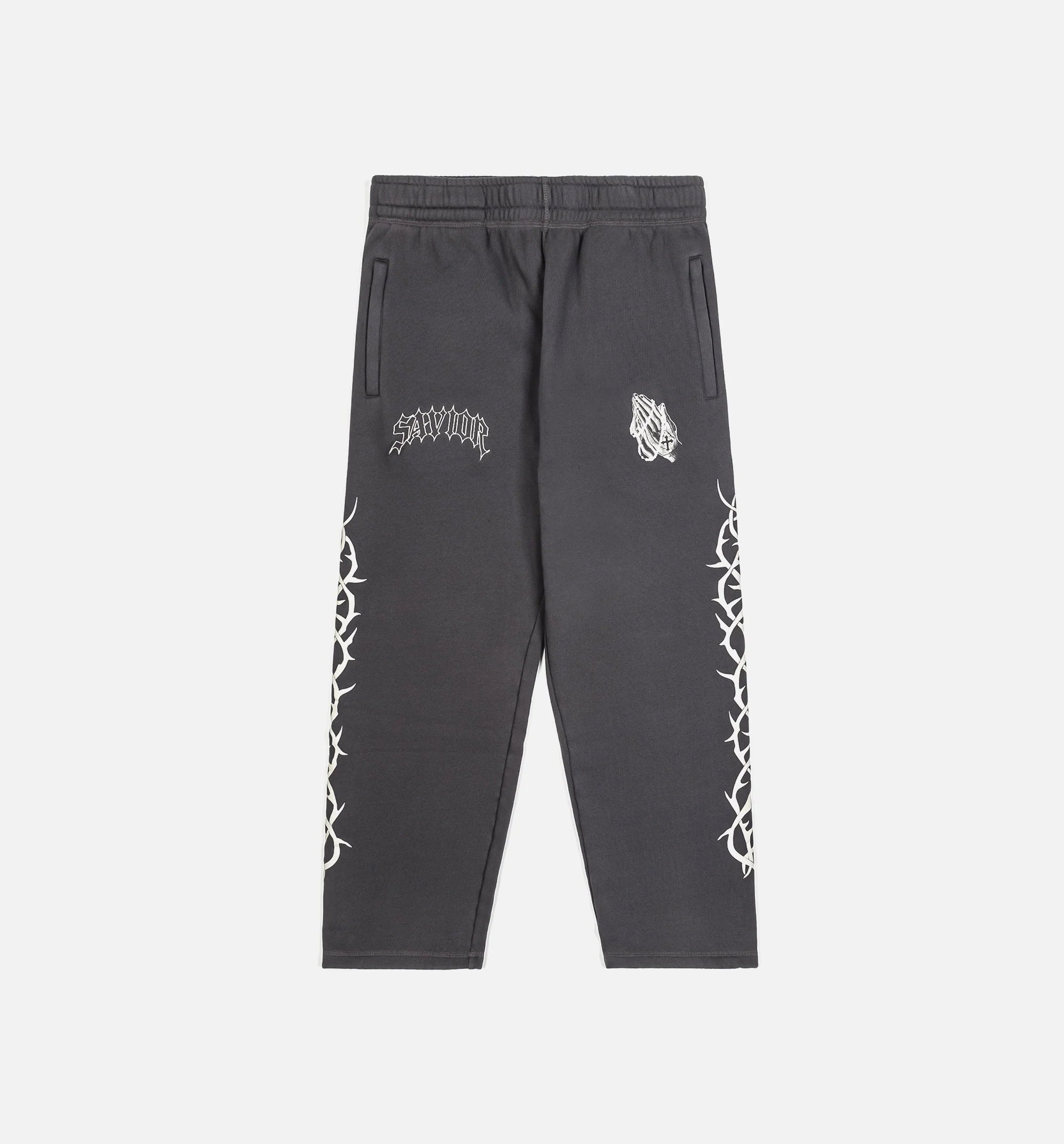 Prayer Washed Fleece Jogger Mens Pant Grey Beige