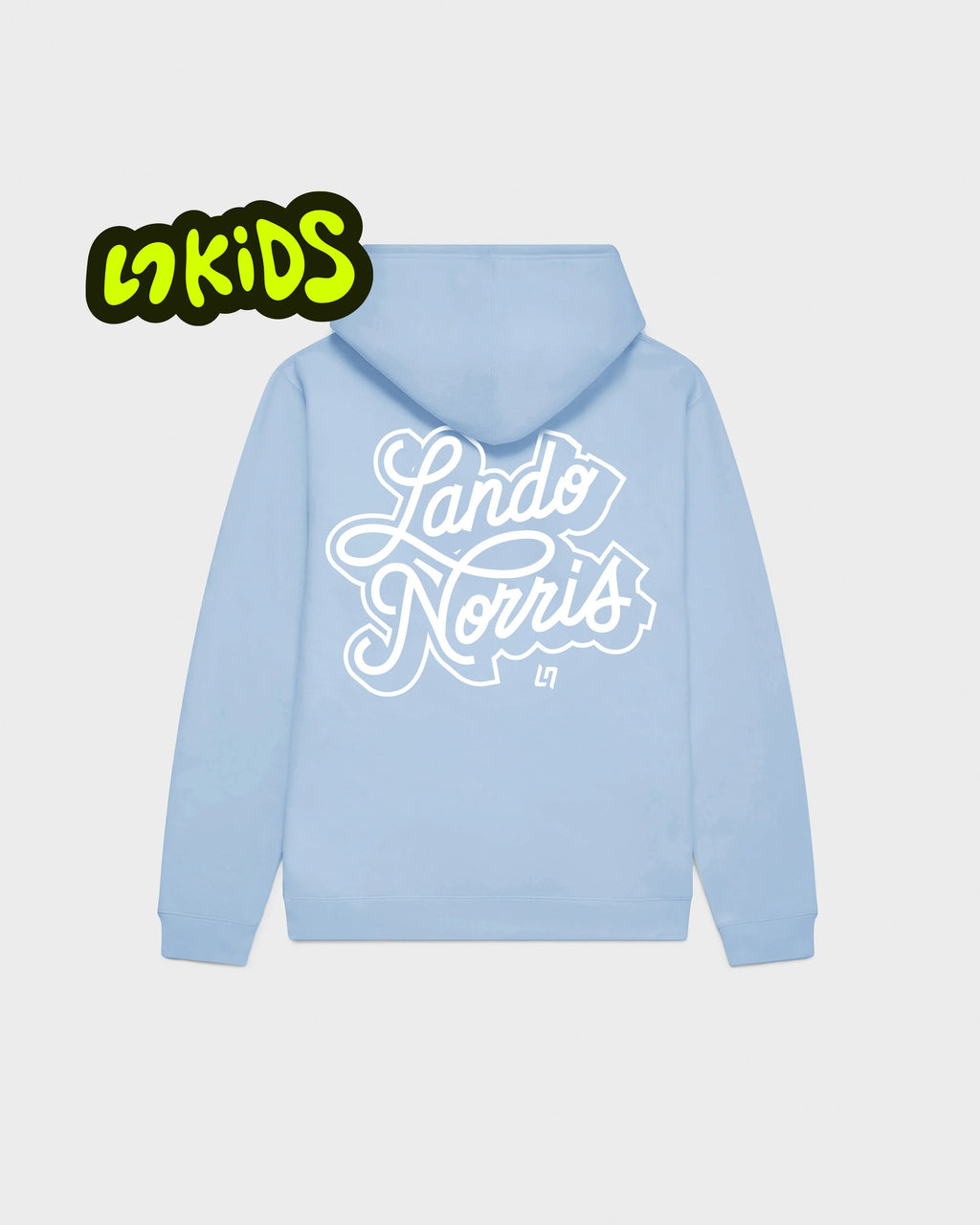 KIDS SCRIPT HOODIE BLUE