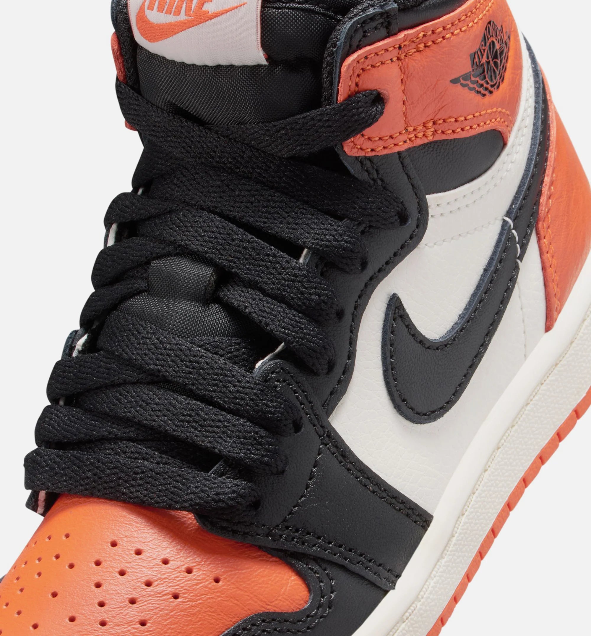 Air Jordan 1 Retro High OG Shattered Backboard Preschool Lifestyle Shoe Black Black Sail Starfish