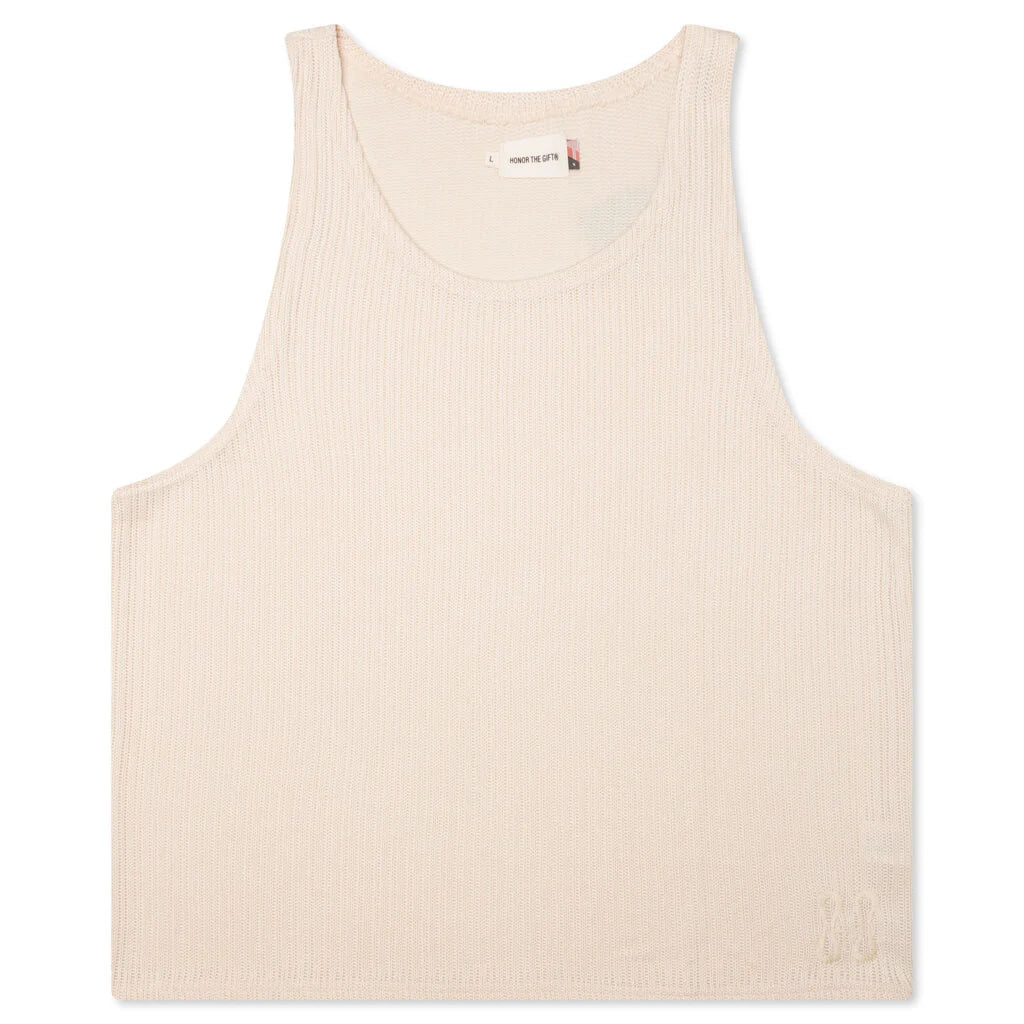 B Summer Knit Tank Top Bone
