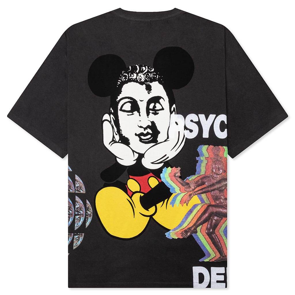 Allover Print Mash up Tee Vintage Black