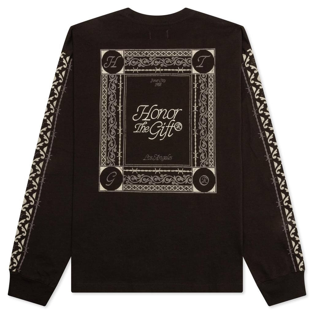 Holiday Honor the Gift Pattern L S Black