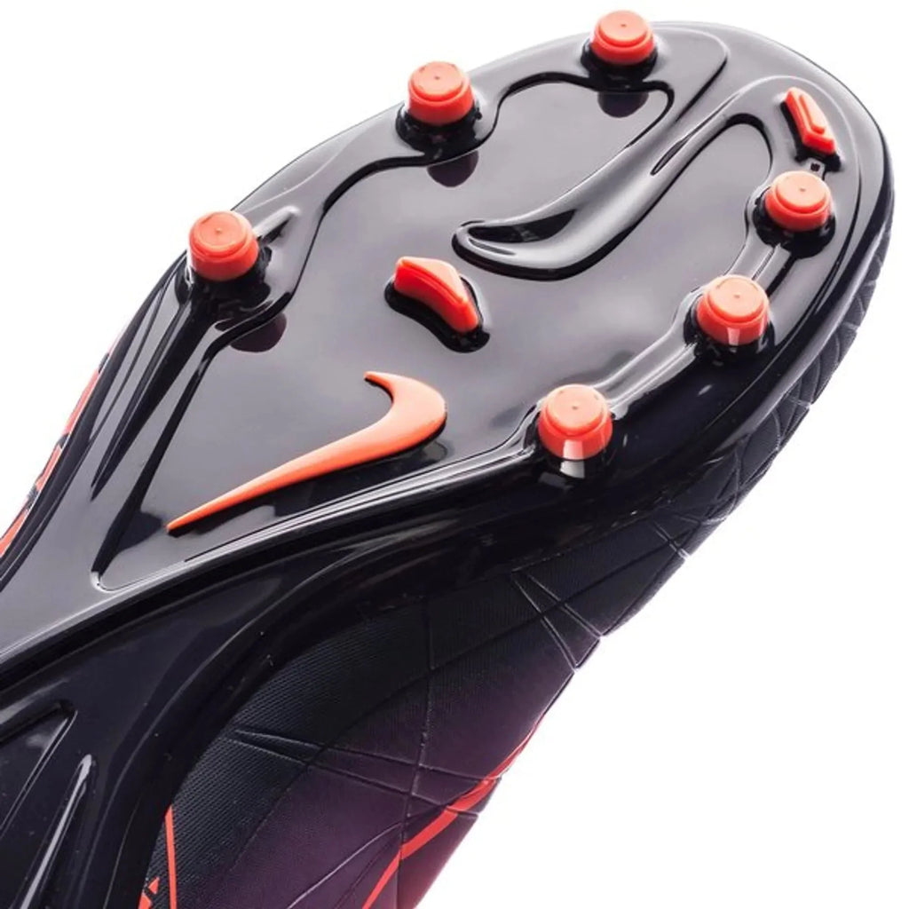 Nike JR Hypervenom Phelon II FG Soccer Cleats Total Crimson Obsidian Vivid Purple