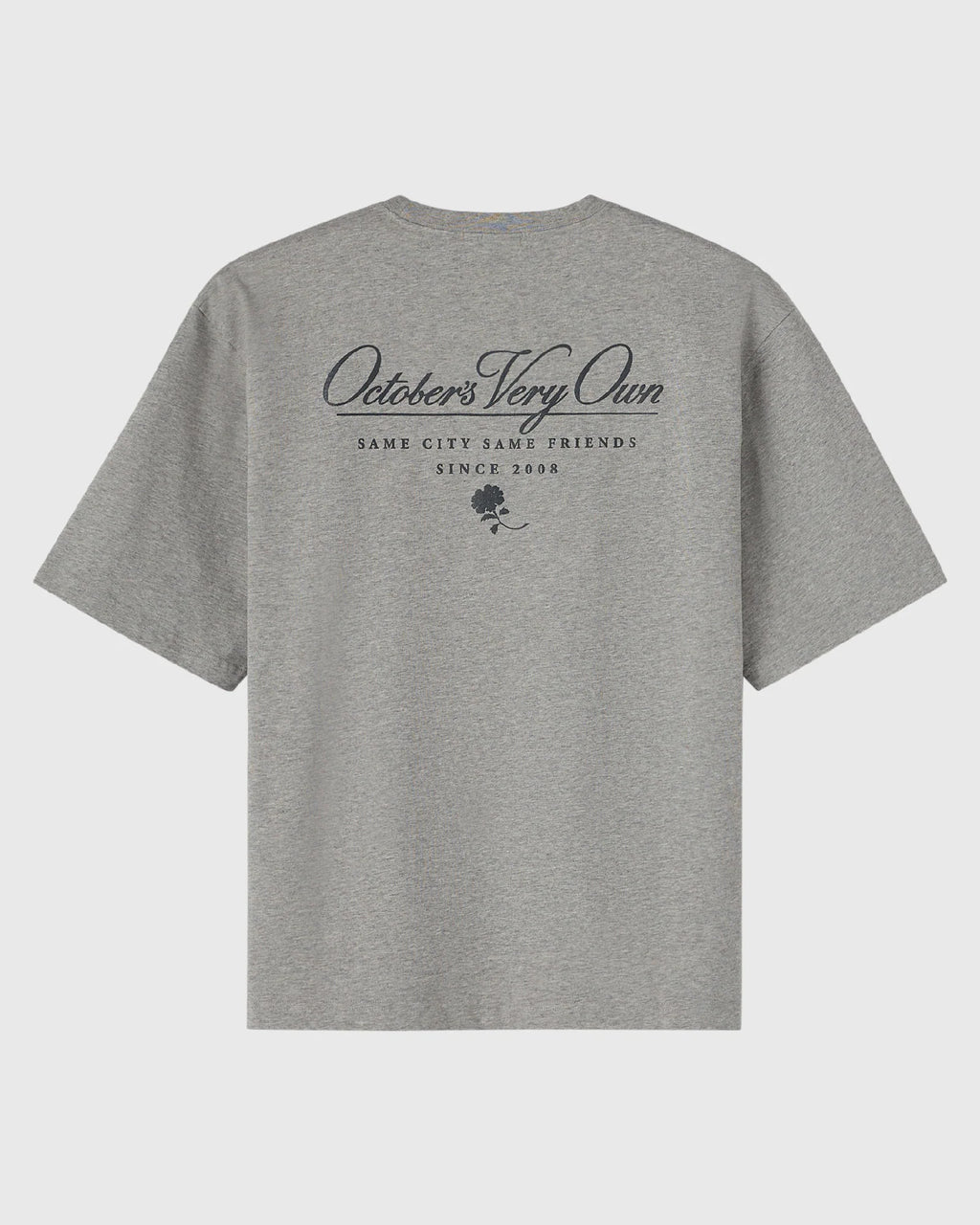Luxe Jersey Script Tee Heather Grey