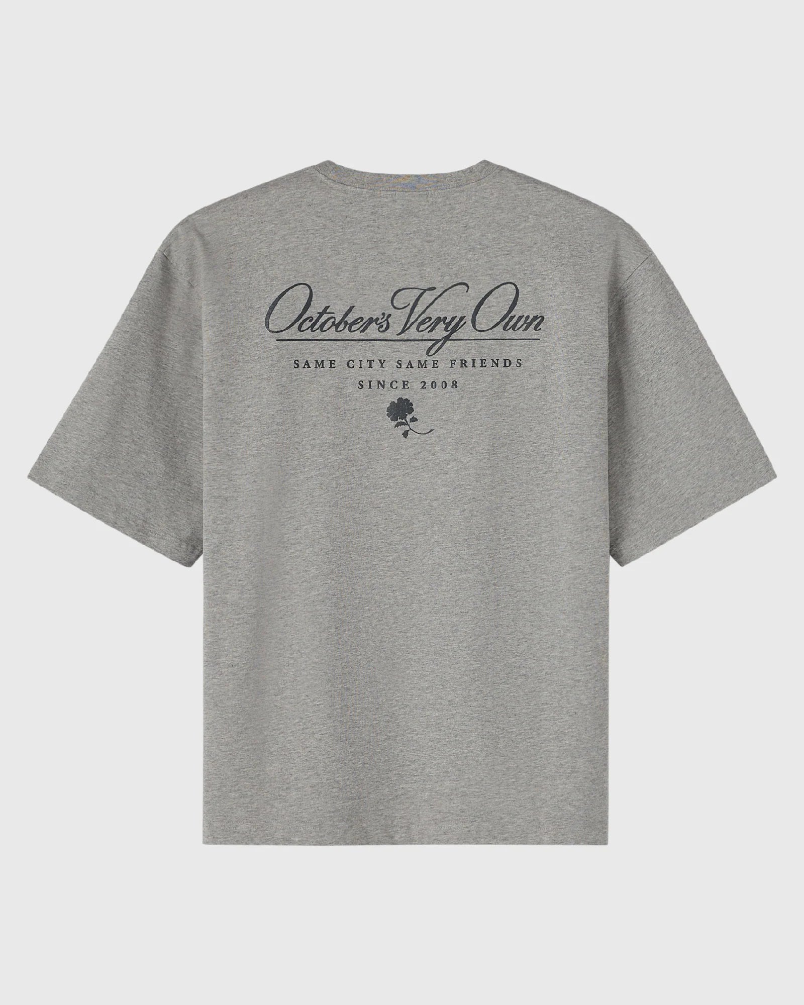 Luxe Jersey Script Tee Heather Grey
