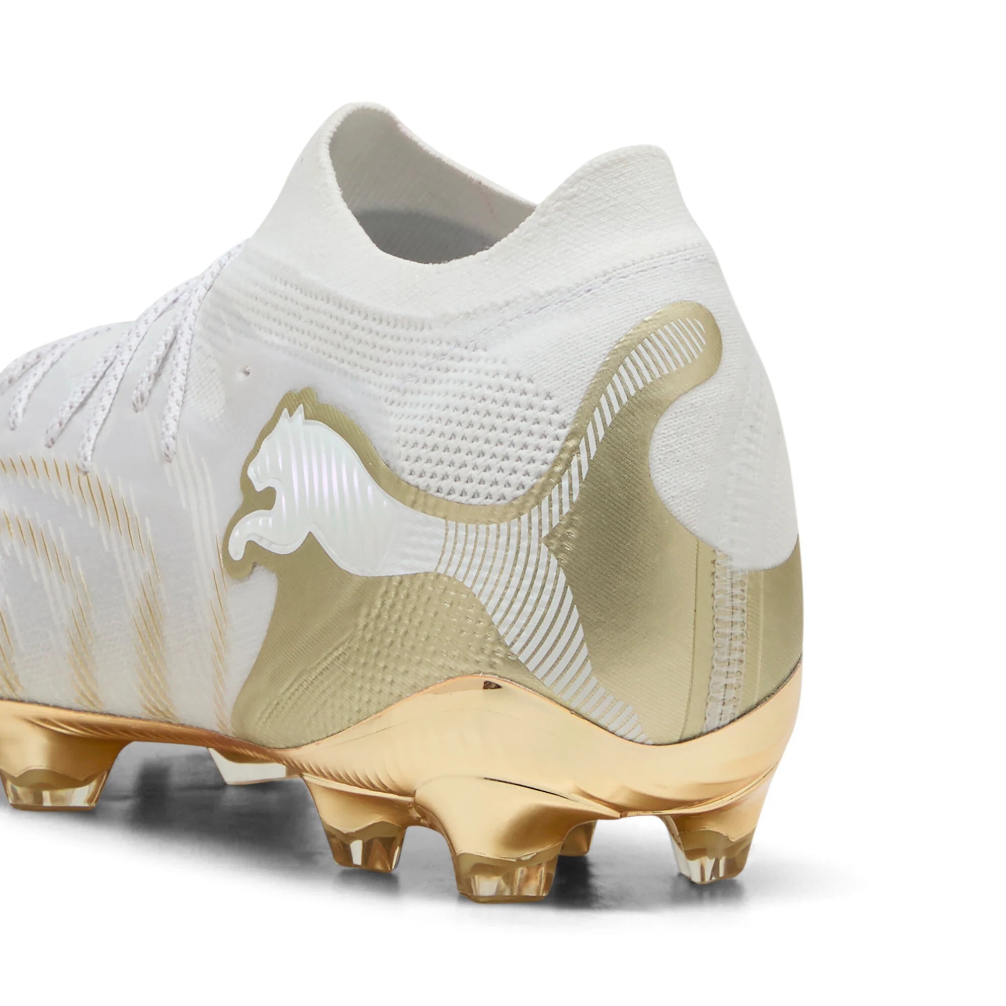 PUMA Future 9 Ultimate FG Firm Ground Mens Soccer Cleats White Gold Black