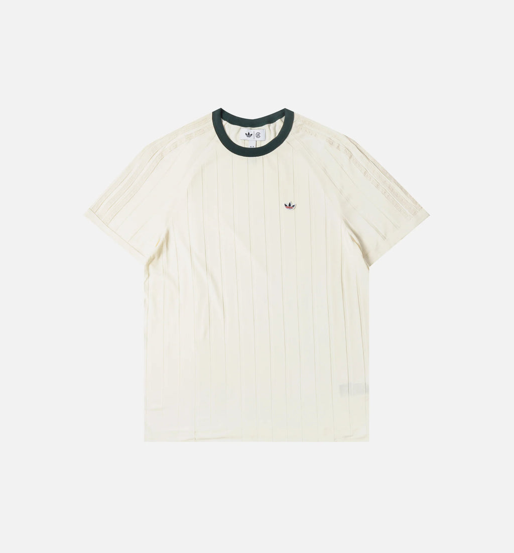 Clot x Adidas Ribbed Tee Mens Short Sleeve Shirt White Green Night
