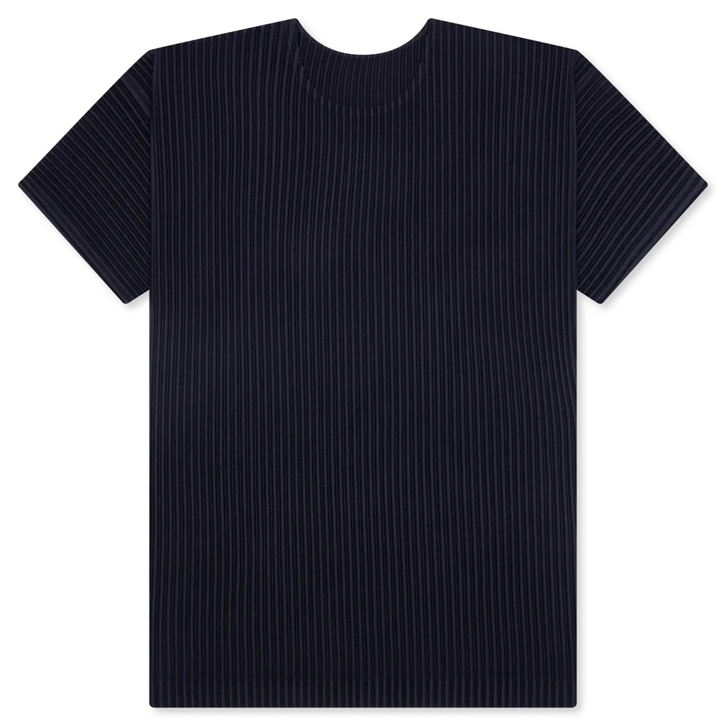 Pleated T Shirt Blue