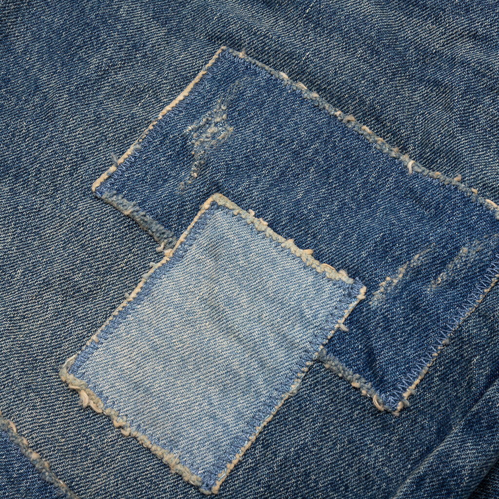 Vintage Square Patch Repair Dark Indigo