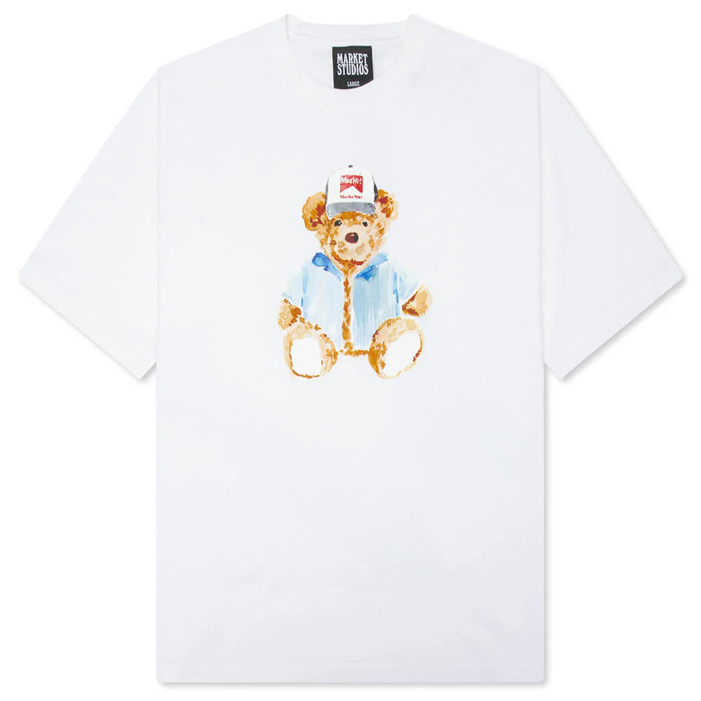 Watercolor Teddy T Shirt White