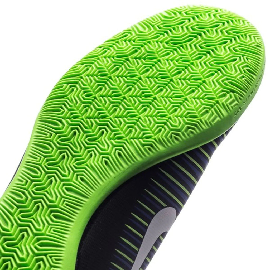 Nike Jr MercurialX Vapor XI IC Indoor Soccer Shoes Black White Electric Green