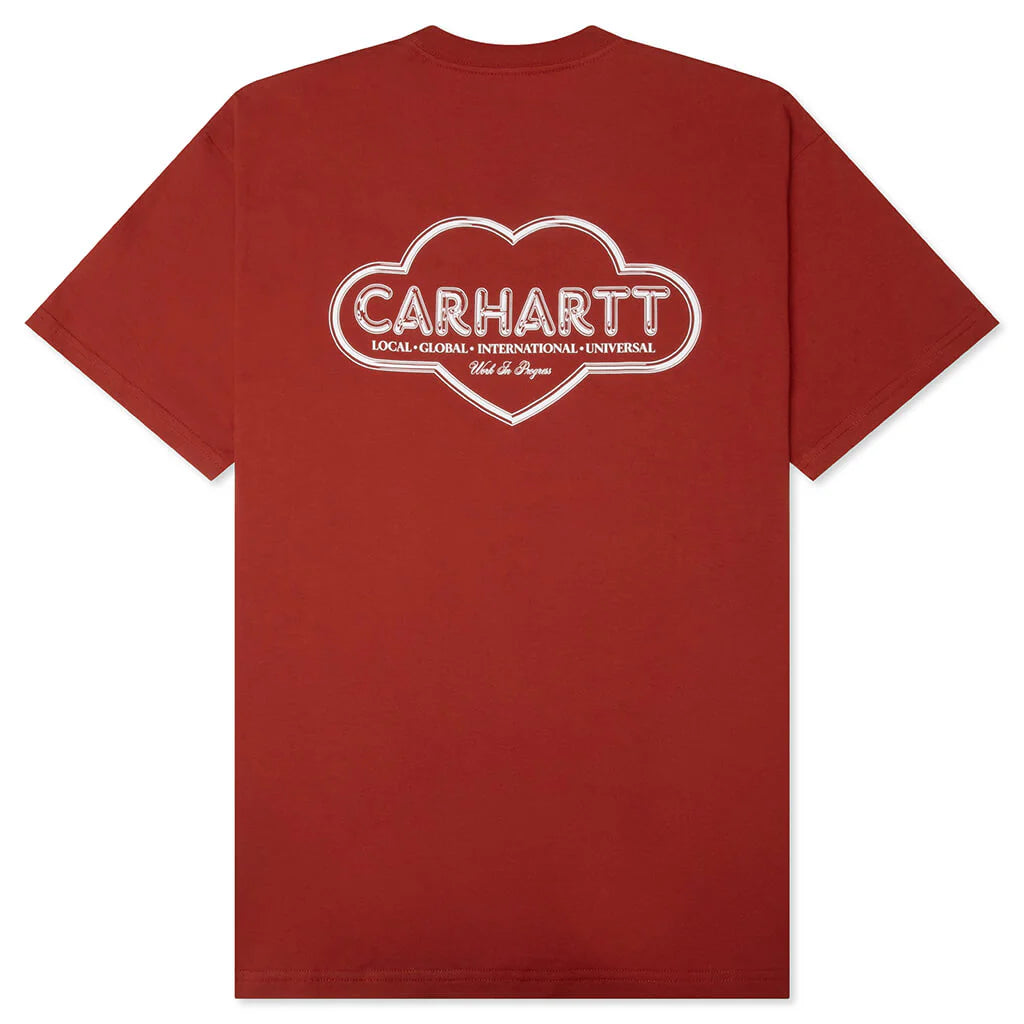 S S Cloud Heart T Shirt Oxide Red