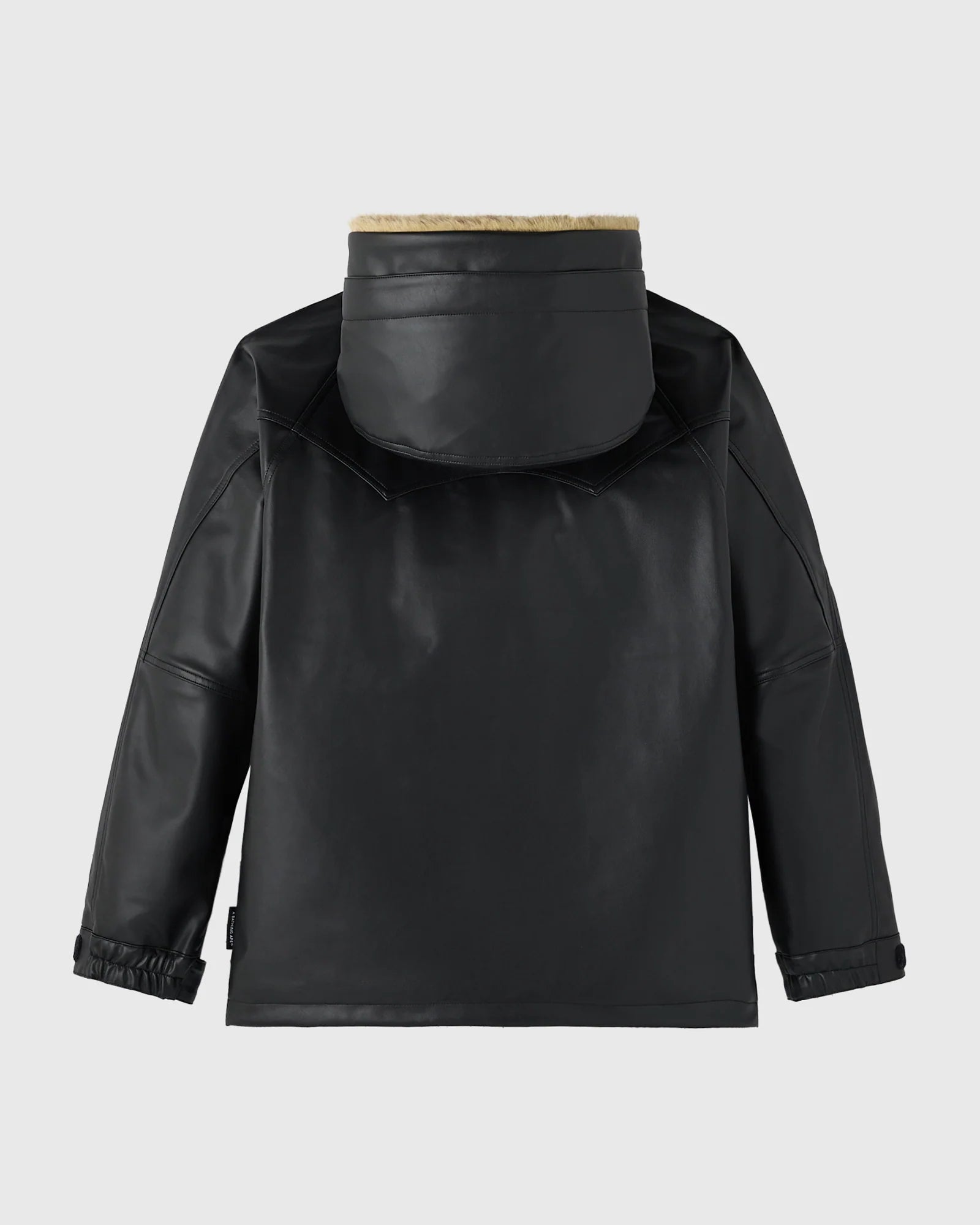 BAPE Faux Leather Snowboard Jacket Black