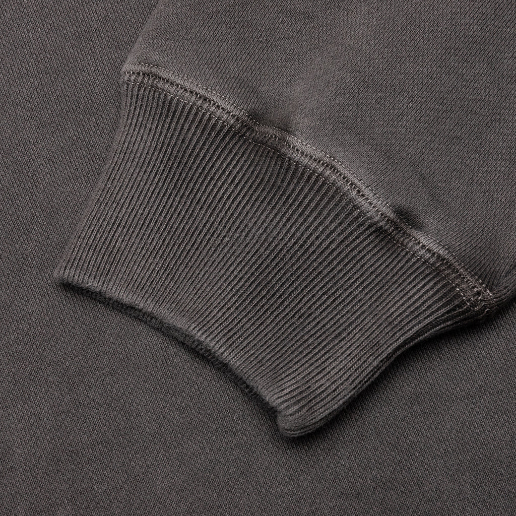 Pigment Dyed Sweat Shirt L S Black
