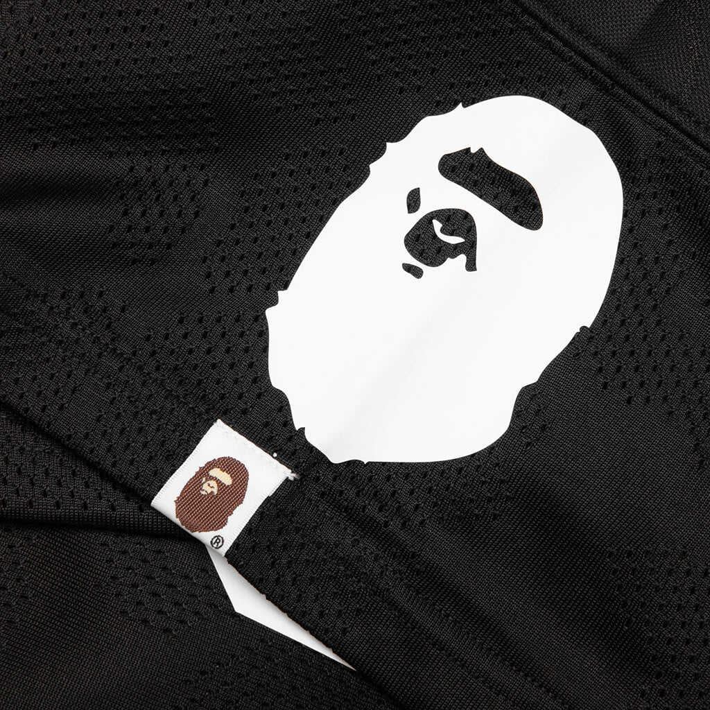 Line Camo Jacquard Relaxed Fit Football Jersey Black