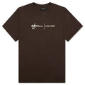 Feature x Wynn Logo Lock Up Tee Bitter Chocolate