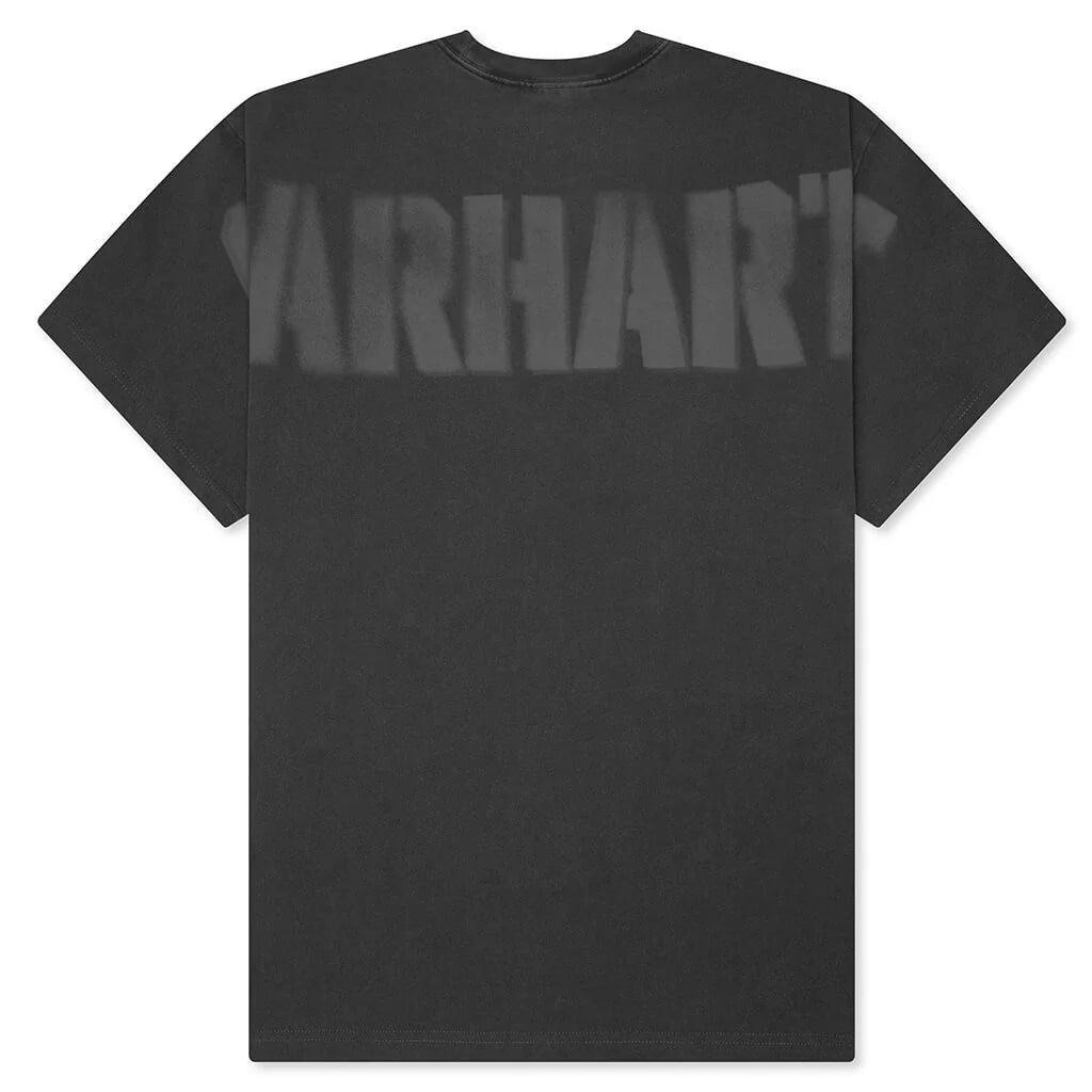 S S RGGD T Shirt Black Garment Dyed