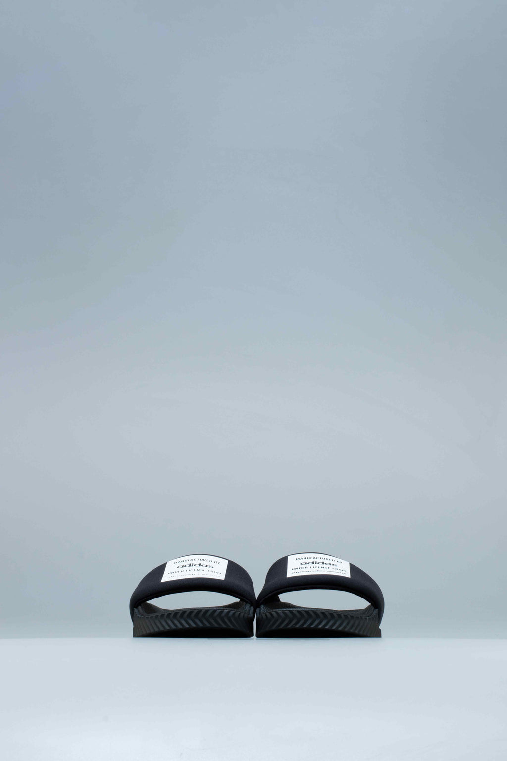 adidas by Alexander Wang Black Adilette Lycra Men Slides Black White