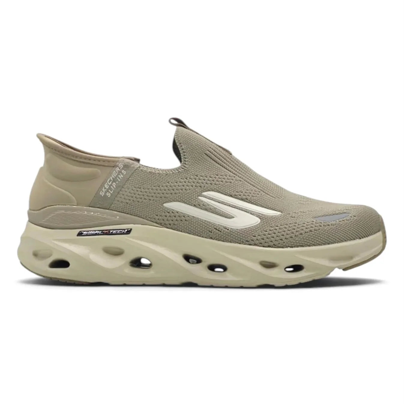 SKECHERS HANDS FREE SWIRL X TECH SLIP INN KHAKI