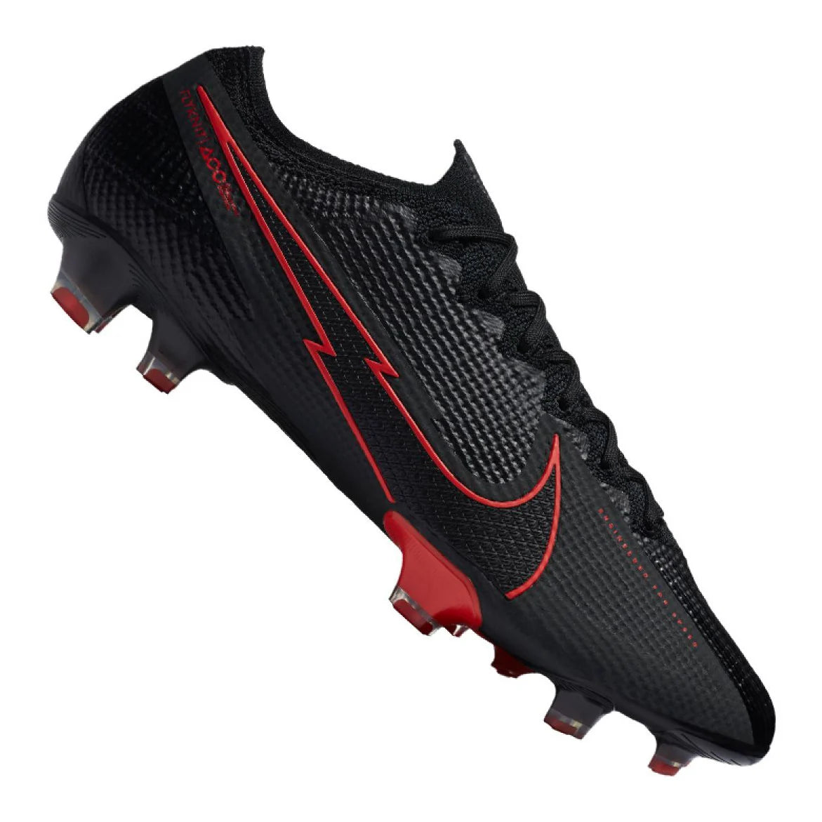 Nike Mercurial Vapor 13 Elite FG Firm Ground Mens Soccer Cleats Black Chile Red Dark Smoke Grey Chile Red