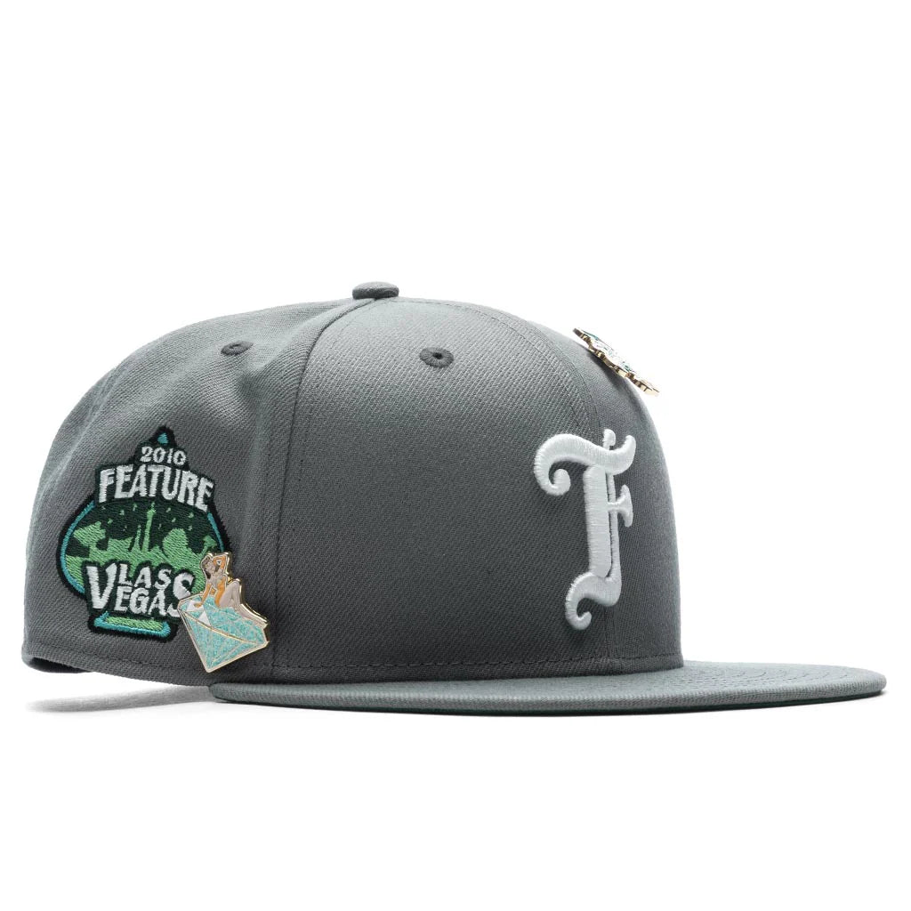 Feature x New Era Old English Las Vegas Snapback Dark Graphite Green