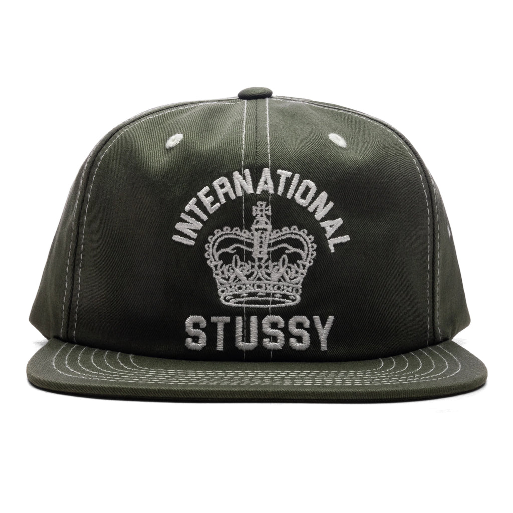 Mid International Crown Strapback Cap Dark Olive