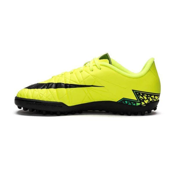 Nike Junior HyperVenom Phelon II TF Tuft Soccer Cleats Volt Black Hyper Turquoise