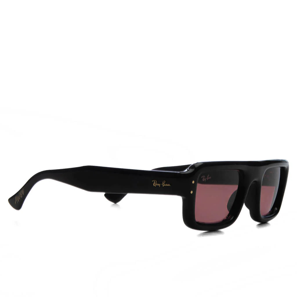 Ray Ban x AAP Rocky Flacko Puffer Black Frame Dark Violet Lens