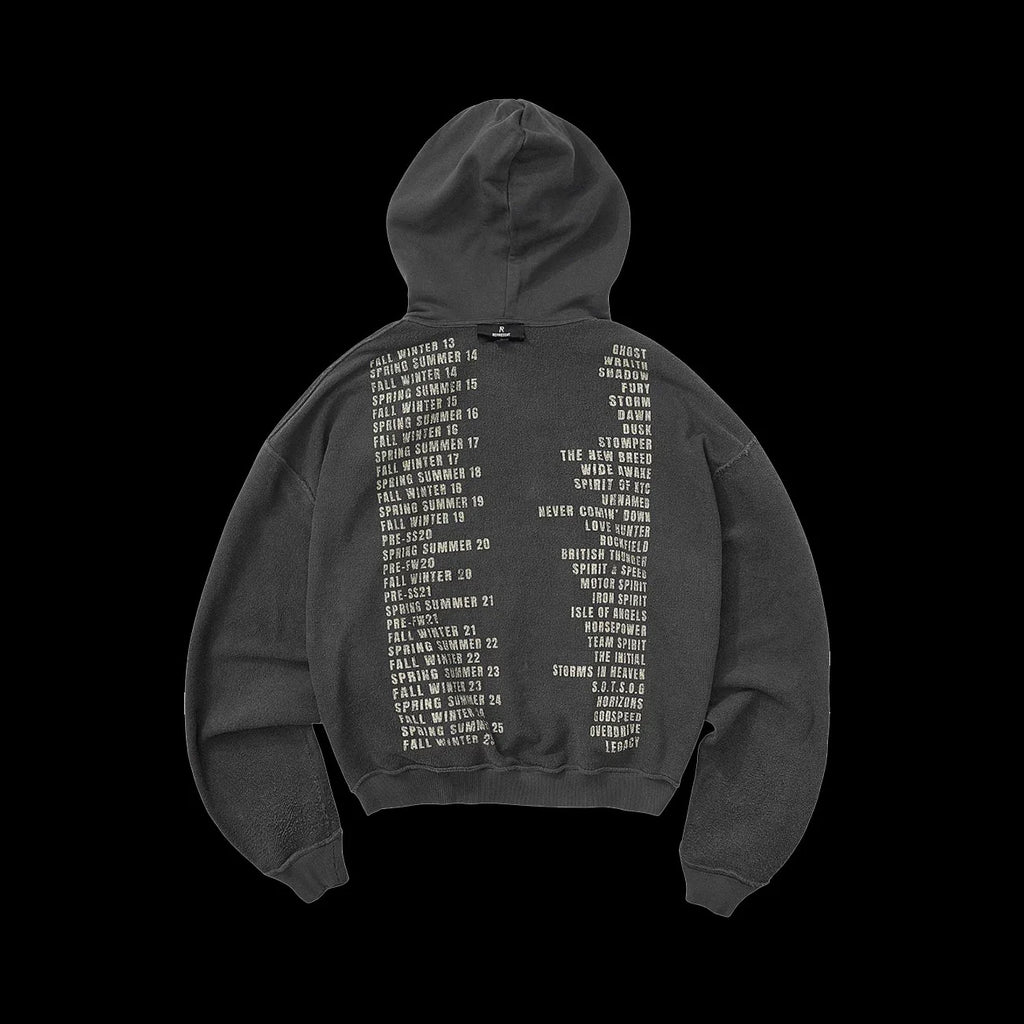 Represent Living Legacy Tour Reversible Hoodie Sun Faded Grey