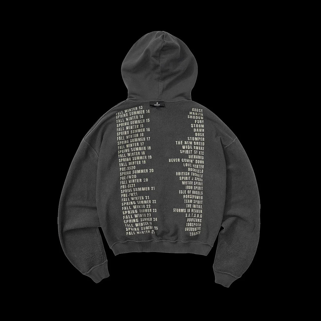 Represent Living Legacy Tour Reversible Hoodie Sun Faded Grey