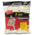3 Pack Crew Socks Fire White