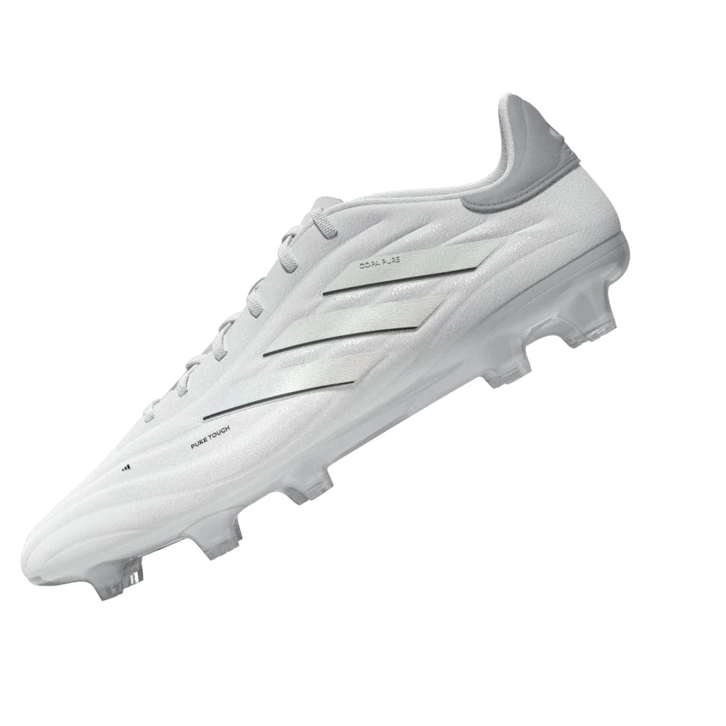 adidas Copa Pure 2 Elite FG Firm Ground Soccer Cleats White Silver Metallic