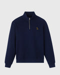 Classic Quarter Zip Mockneck Sweatshirt Navy