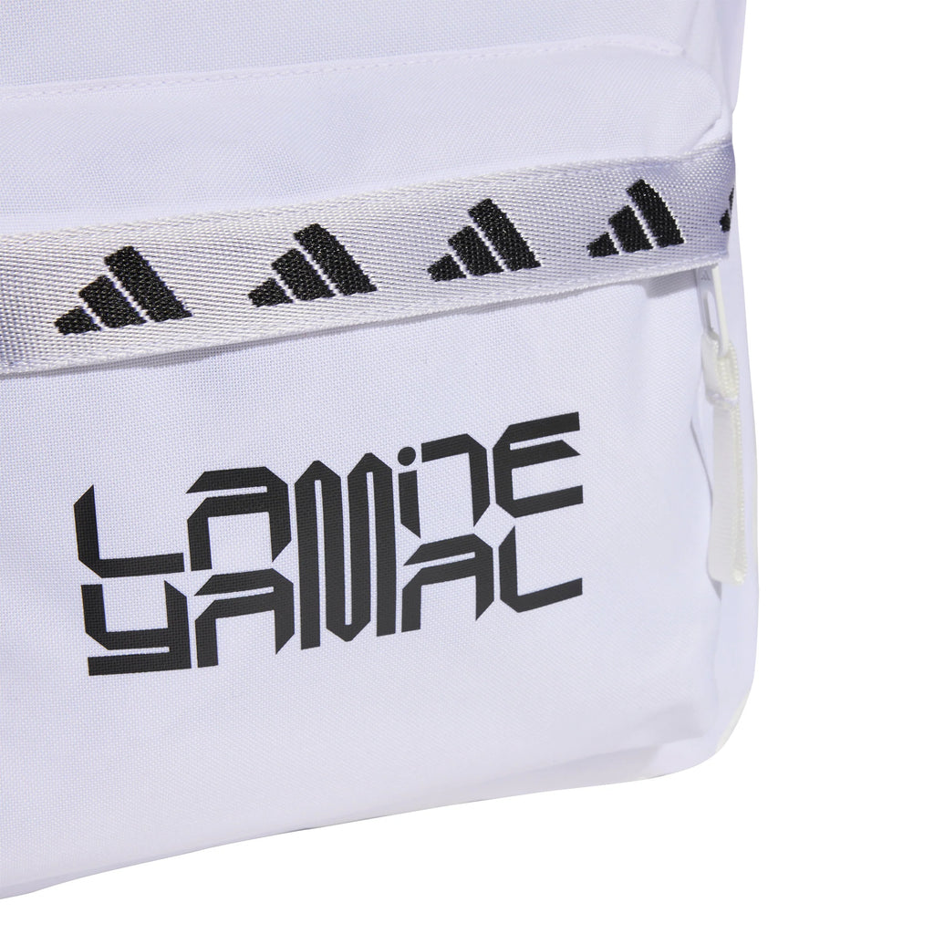 adidas Classic Tape Lamine Yamal Soccer Backpack White Red