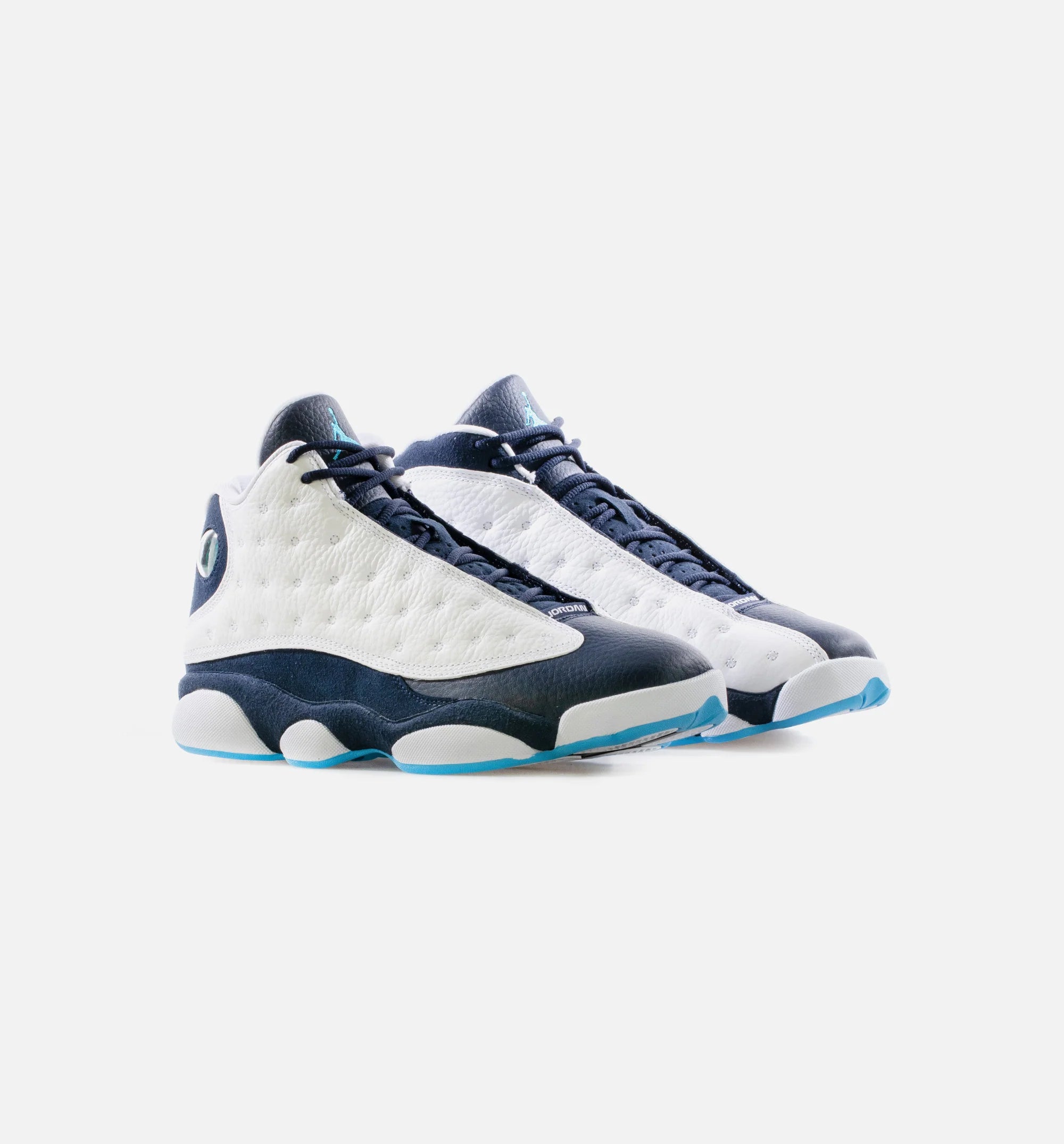 Air Jordan 13 Retro Obsidian Mens Lifestyle Shoe White Obsidian Dark Powder Blue