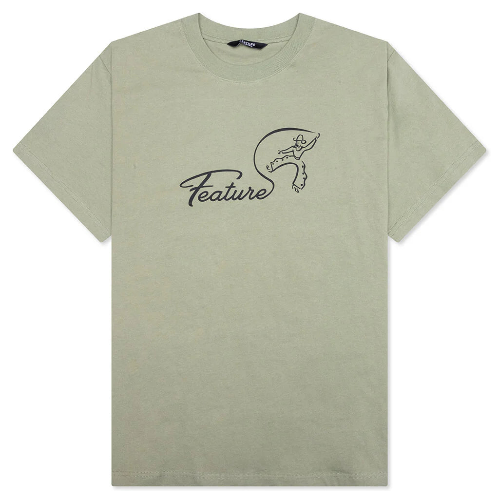 Cowboy Tee Oil Green