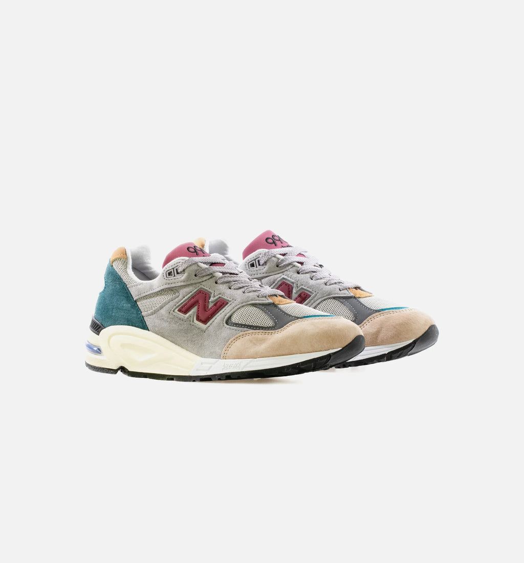 Made in USA 990v2 Grey Multi Mens Running Shoe Grey Tan Multi
