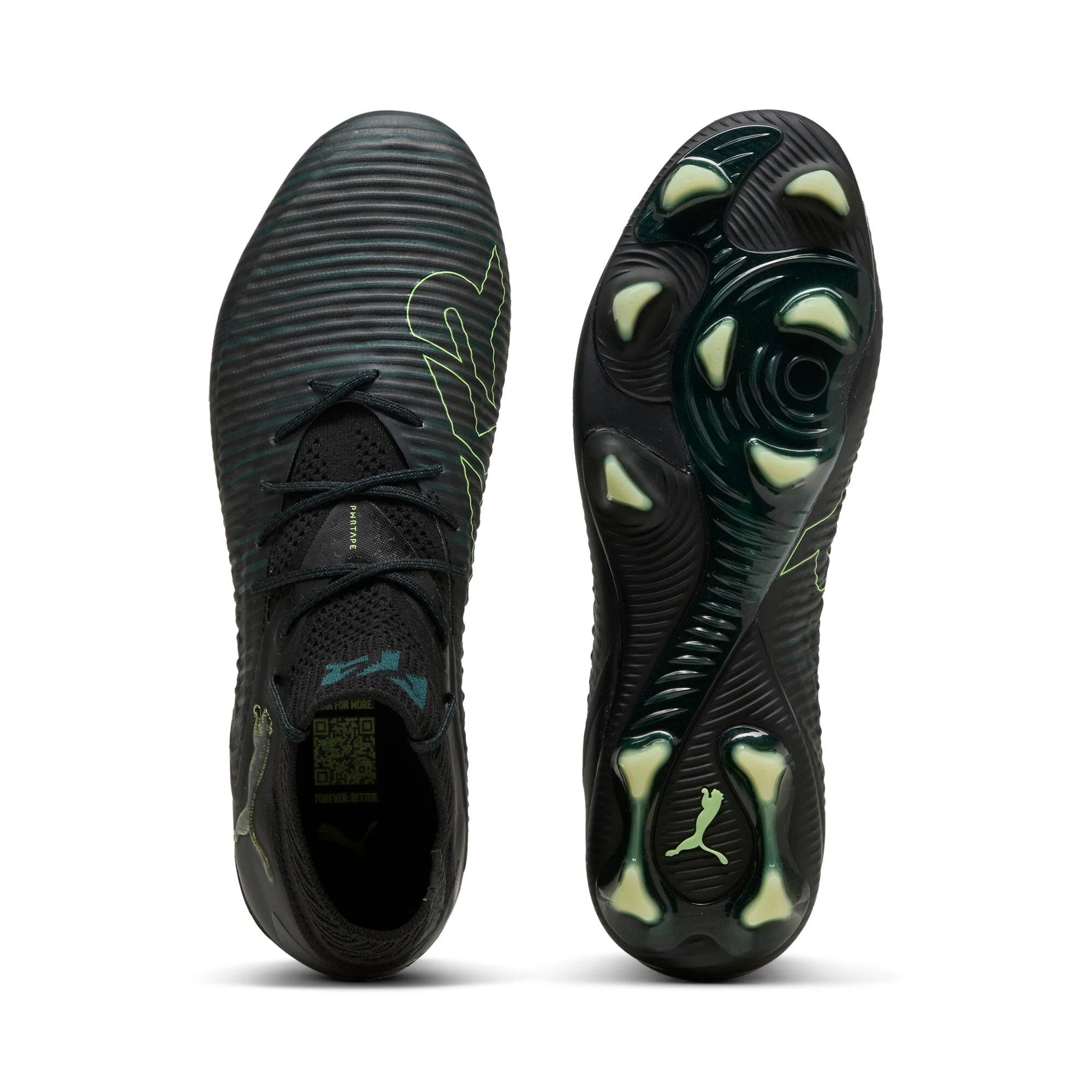 PUMA Future 8 Ultimate Firm Ground Soccer Cleats Black Green