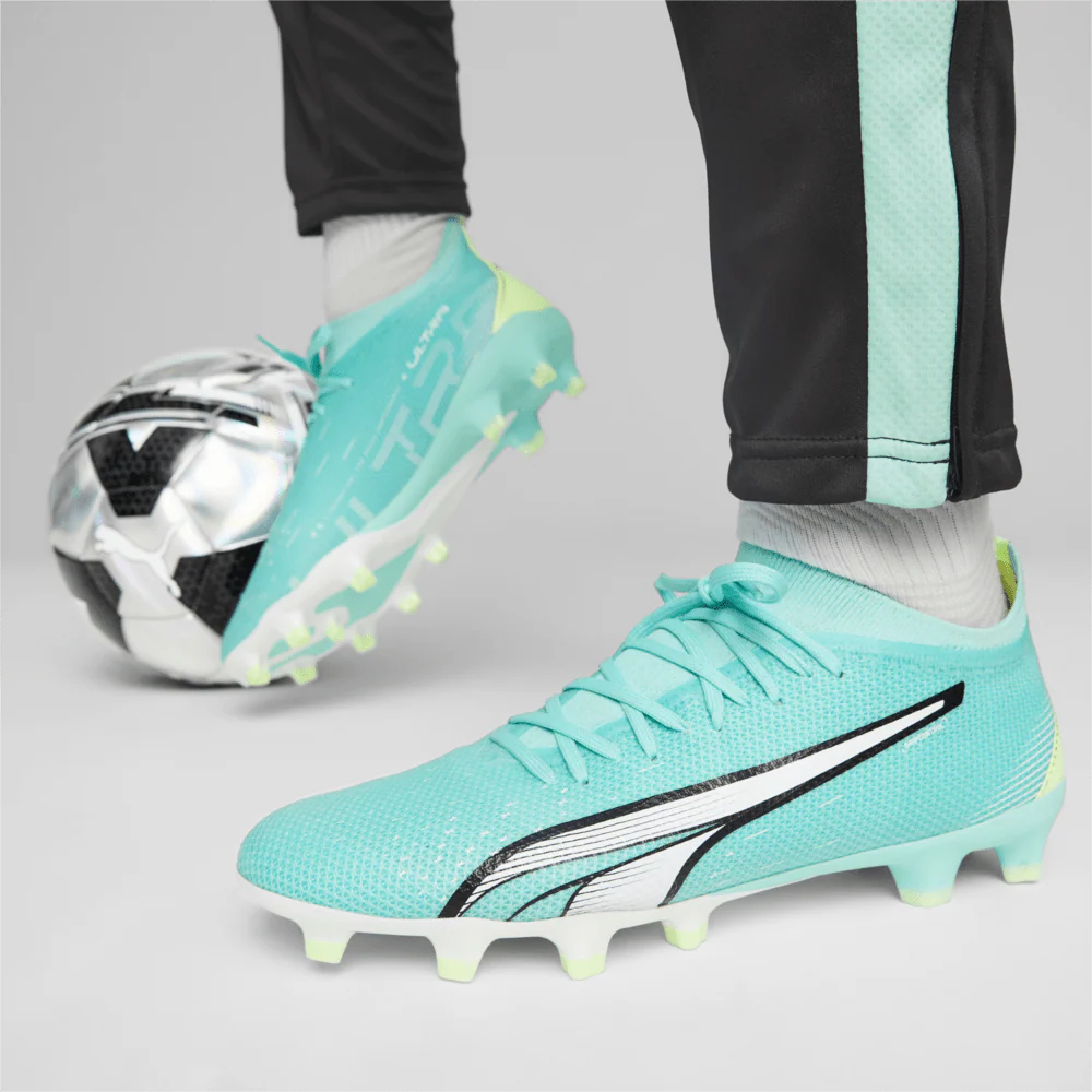 PUMA Ultra Match FG AG Firm Ground Soccer Cleats Green White