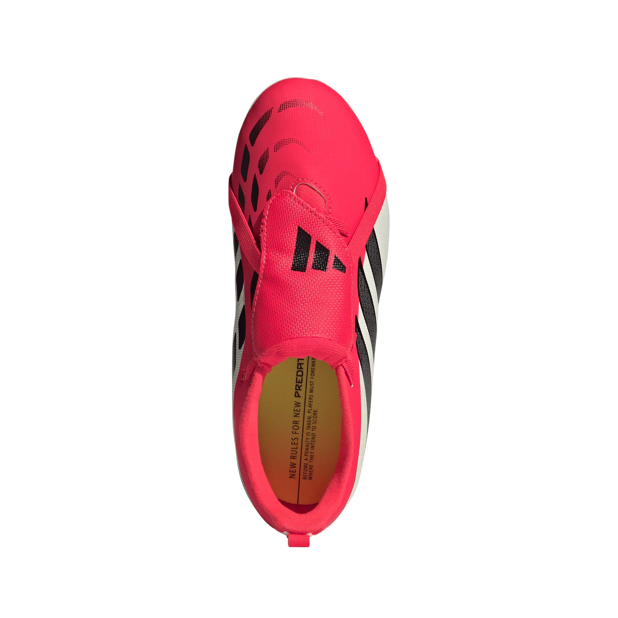 adidas Predator Club Fold Over Tongue Elastic Laces FG MG Youth Soccer Cleats Red Black White