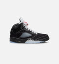 Air Jordan 5 Retro Reimagined Mens Lifestyle Shoe Black White Metallic Silver Fire Red