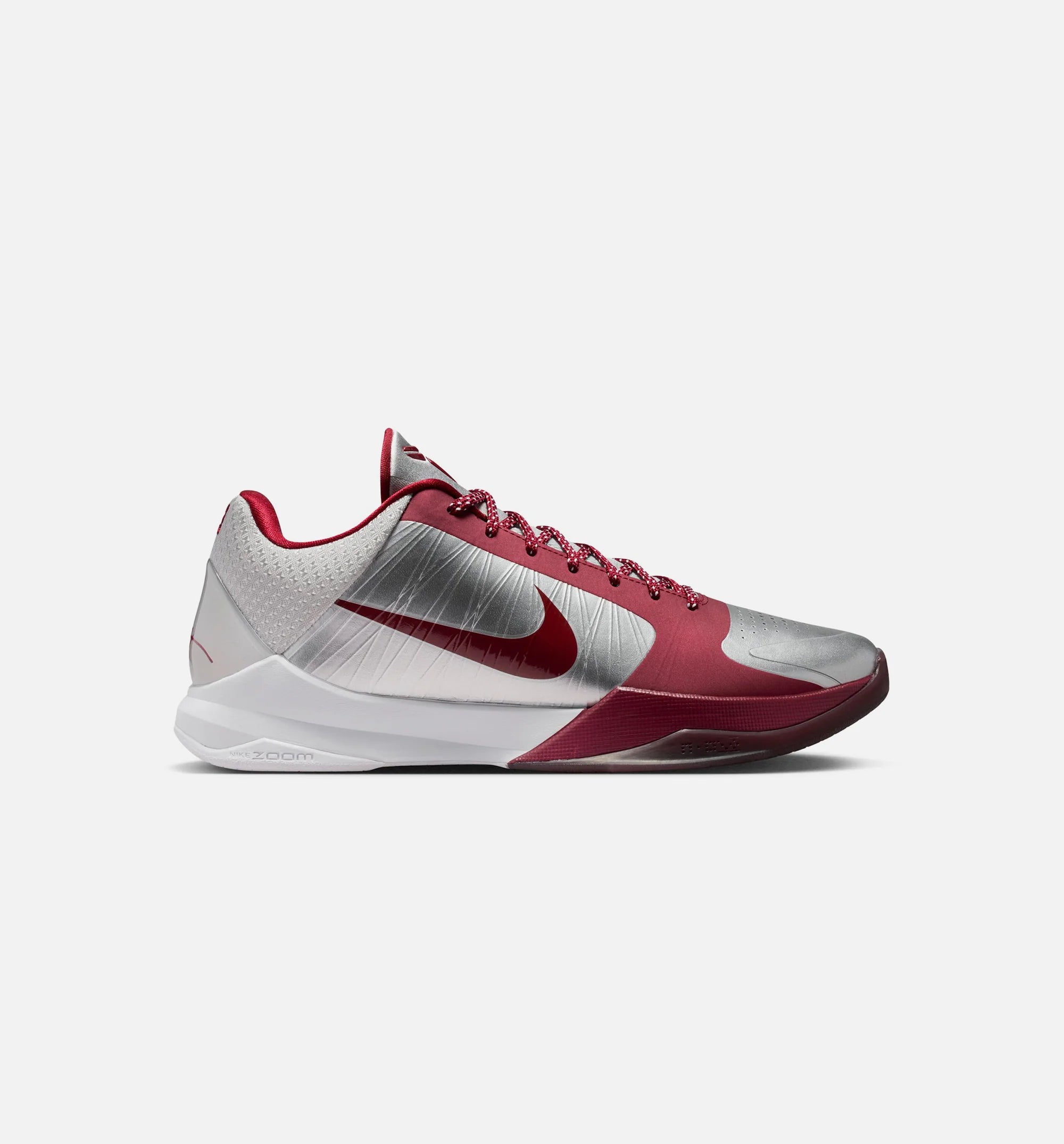 Kobe 5 Protro Lower Merion Mens Lifestyle Shoe Metallic Silver Team Red White