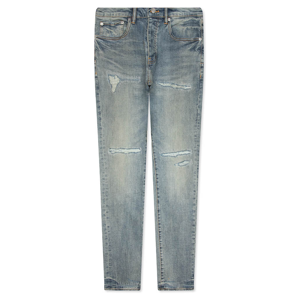 P001 Vintage Repair Denim Pants Light Indigo