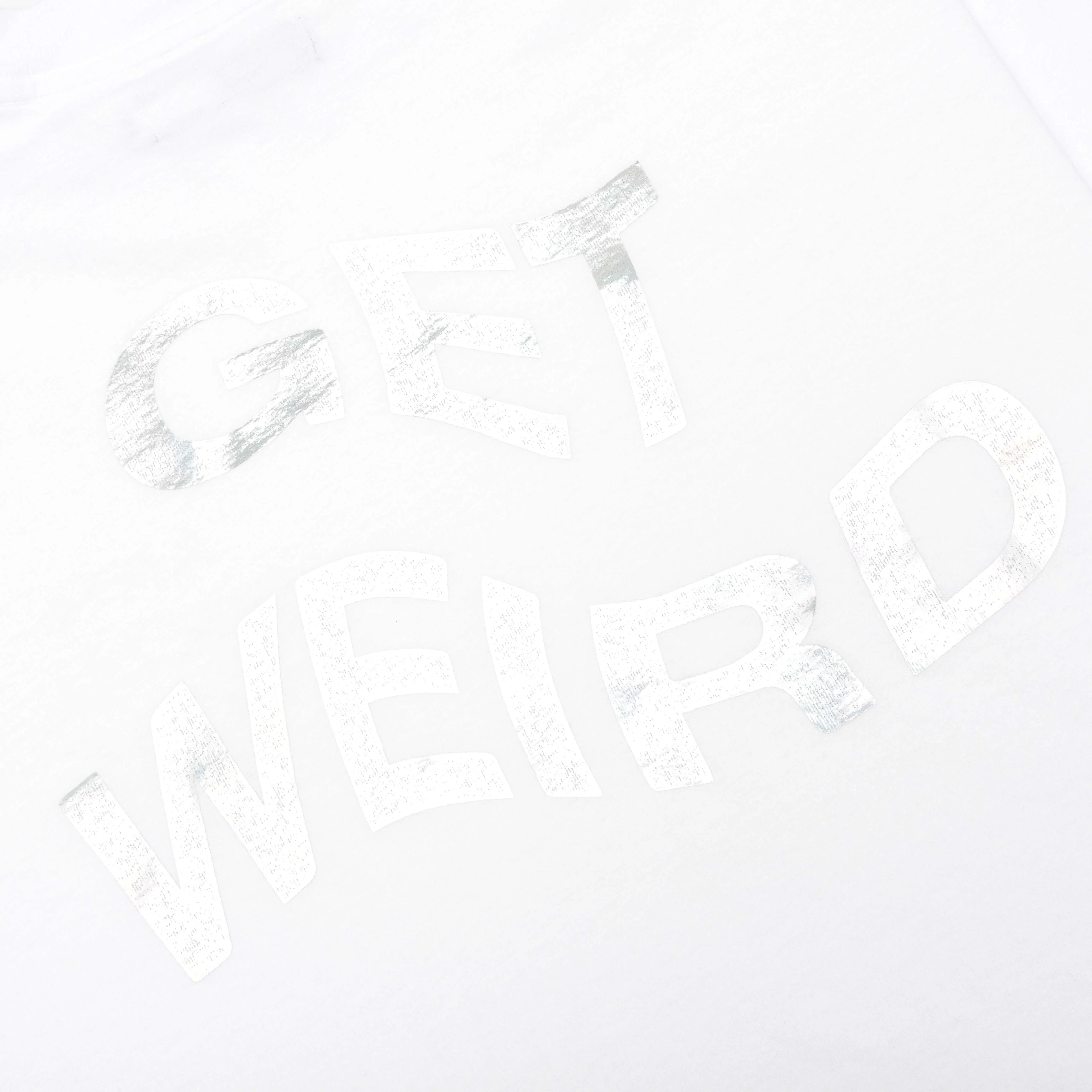 Get Weird Hologram Tee White