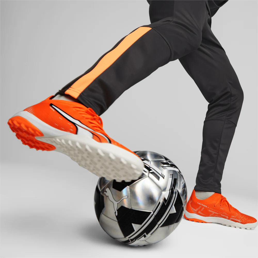 PUMA Ultra Match TT Turf Soccer Cleats Orange White