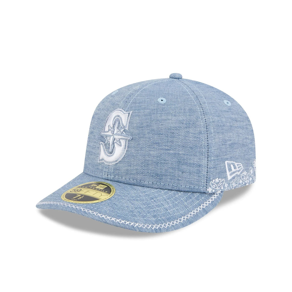 Seattle Mariners Hand Stitched Chambray Low Profile 59FIFTY Fitted