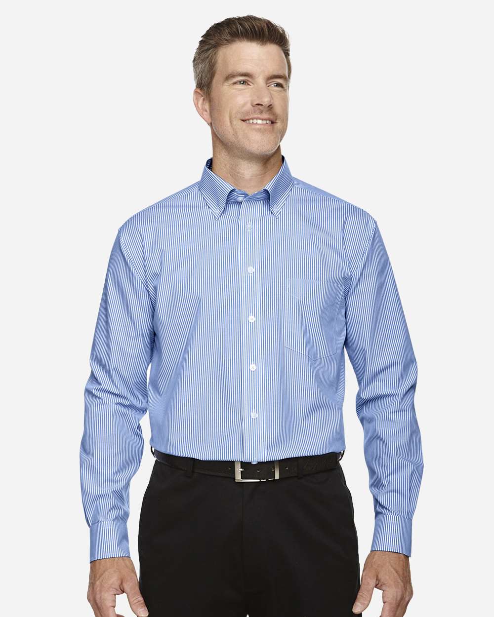 Devon Jones Mens Crown Collection Banker Stripe Woven Dress Shirt