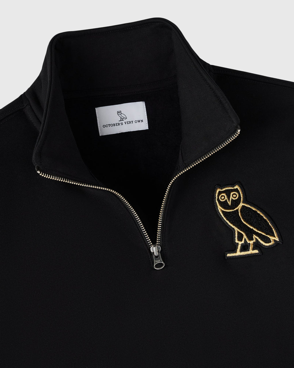 Signature Quarter Zip Mockneck Black