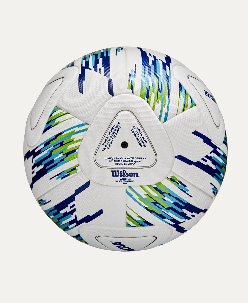 Wilson NCAA Vanquish Match Soccer Ball White Blue Green